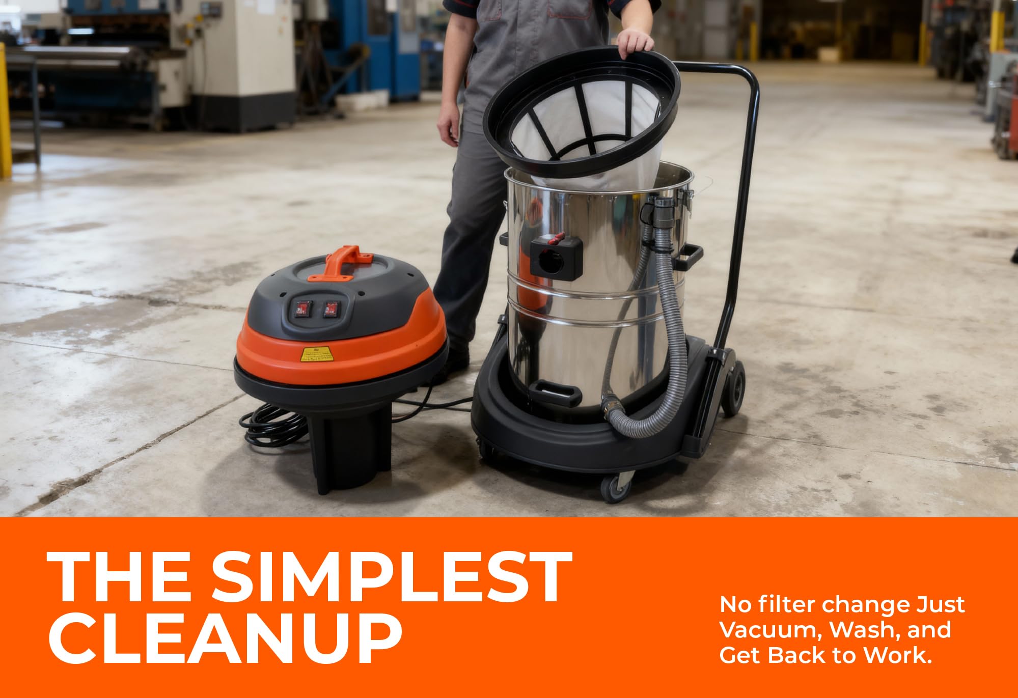 Industrial Vacuum Cleaner Wet/Dry - 2 Motors - 21 Gallon JM773